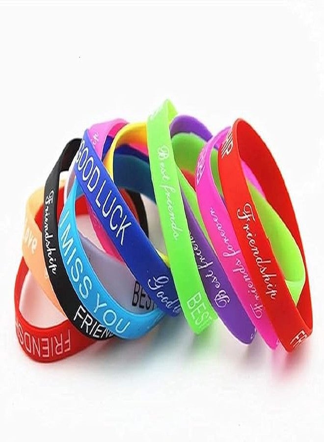GR DESIGN® Funky Rubber Friendship Band for Girls and Boys | Silicone Belt Bracelet For Kids (Pack of 50) - Image 4